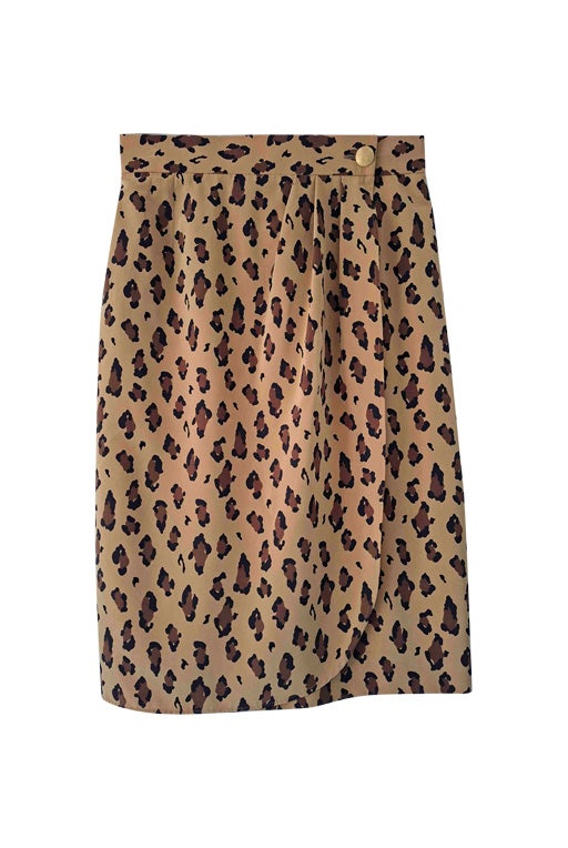 Jupe portefeuille léopard
