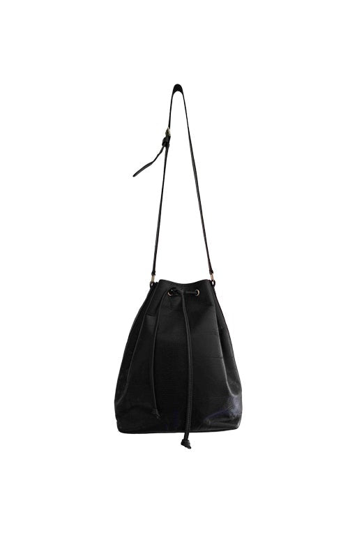 Leather bucket bag