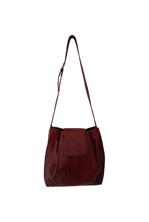 Leather bucket bag