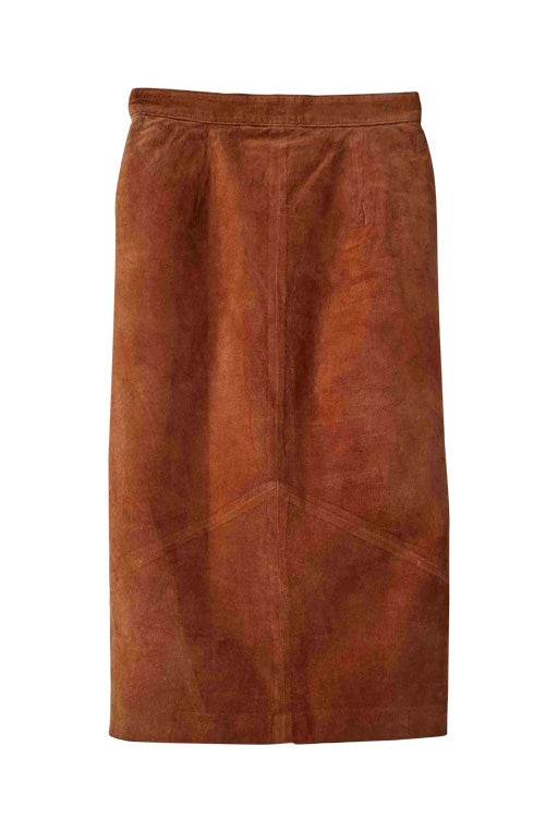 Suede skirt