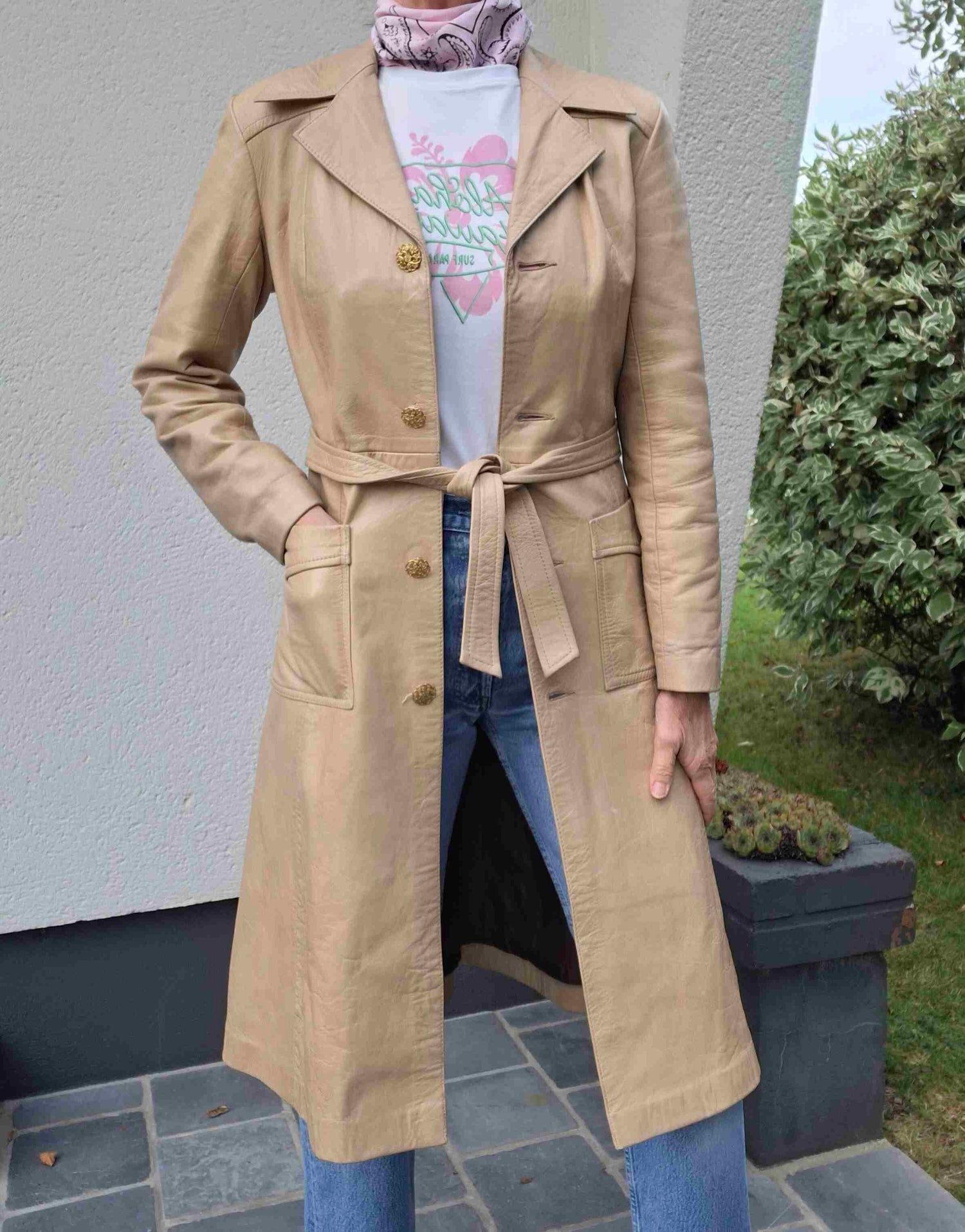 Trench en cuir