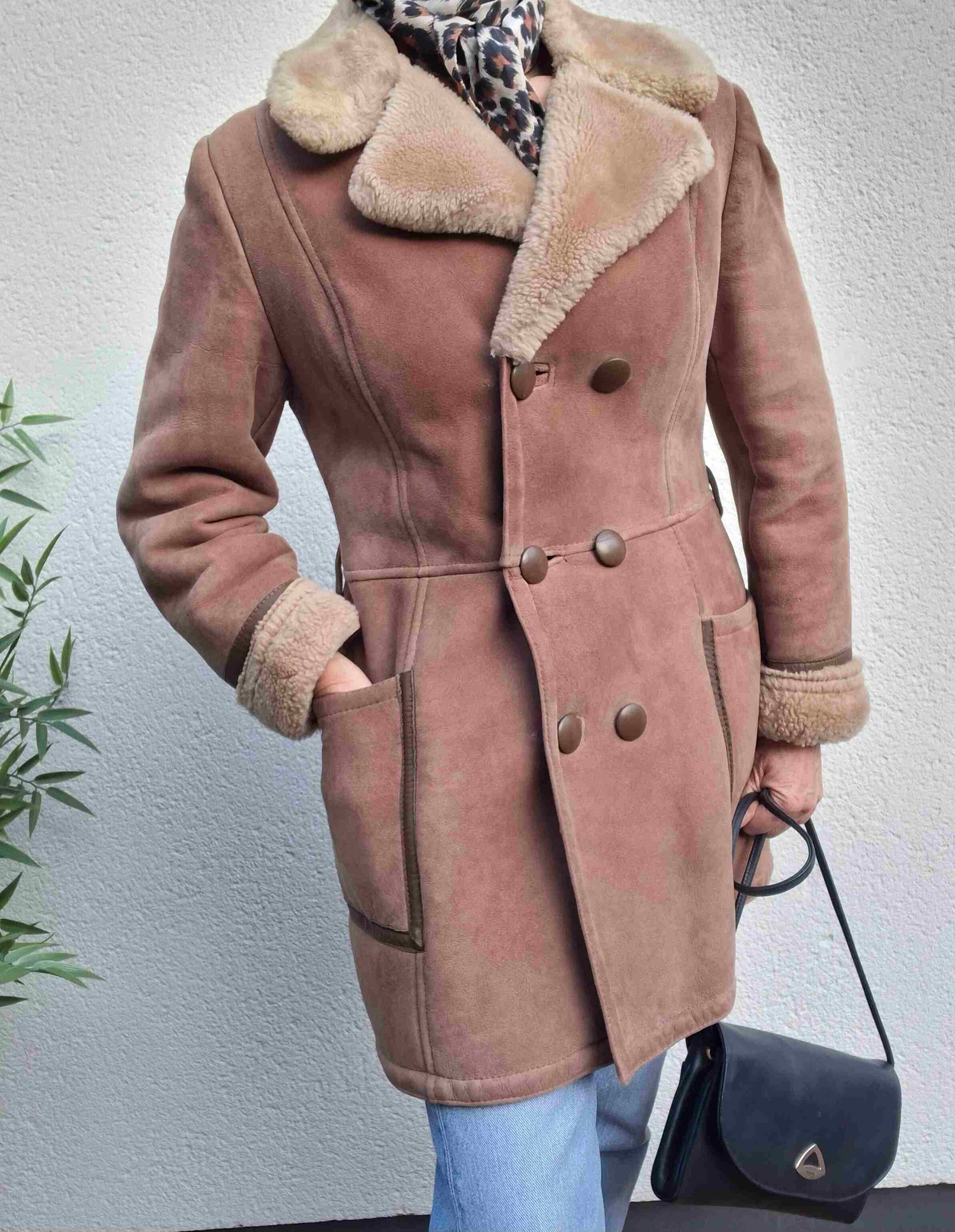 Suede with a wooly texture