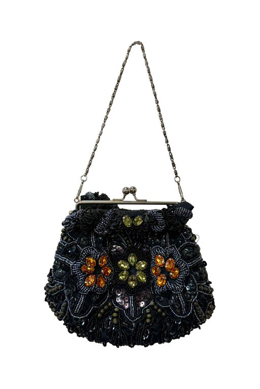 Pearlized minaudière bag