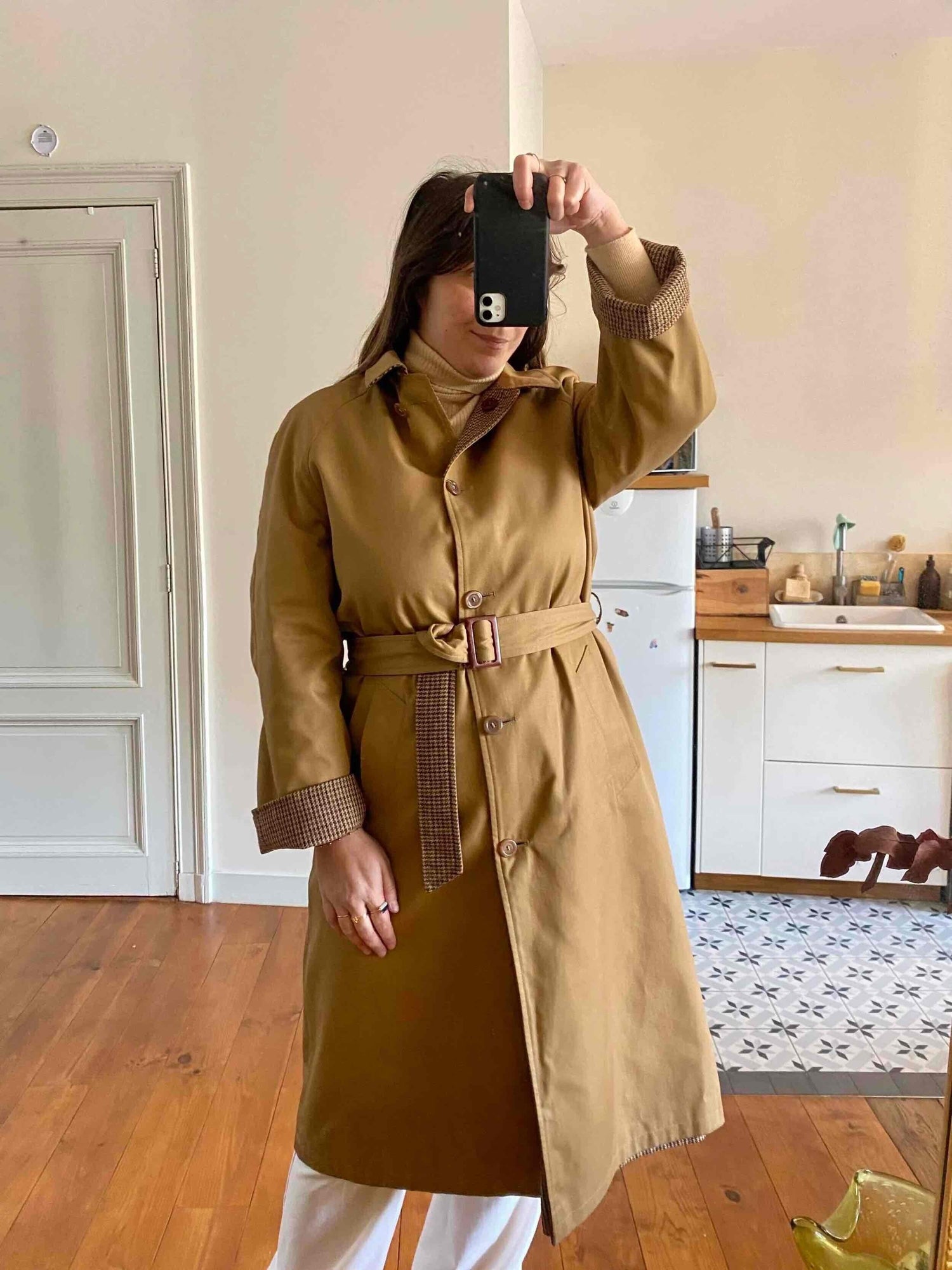 Reversible trench coat