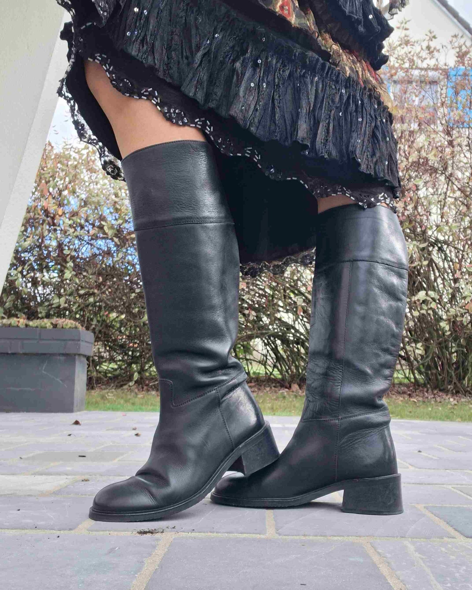 Leather boots