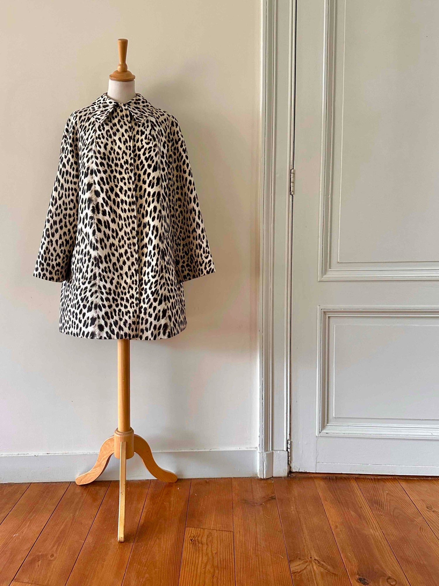 Leopard trench coat