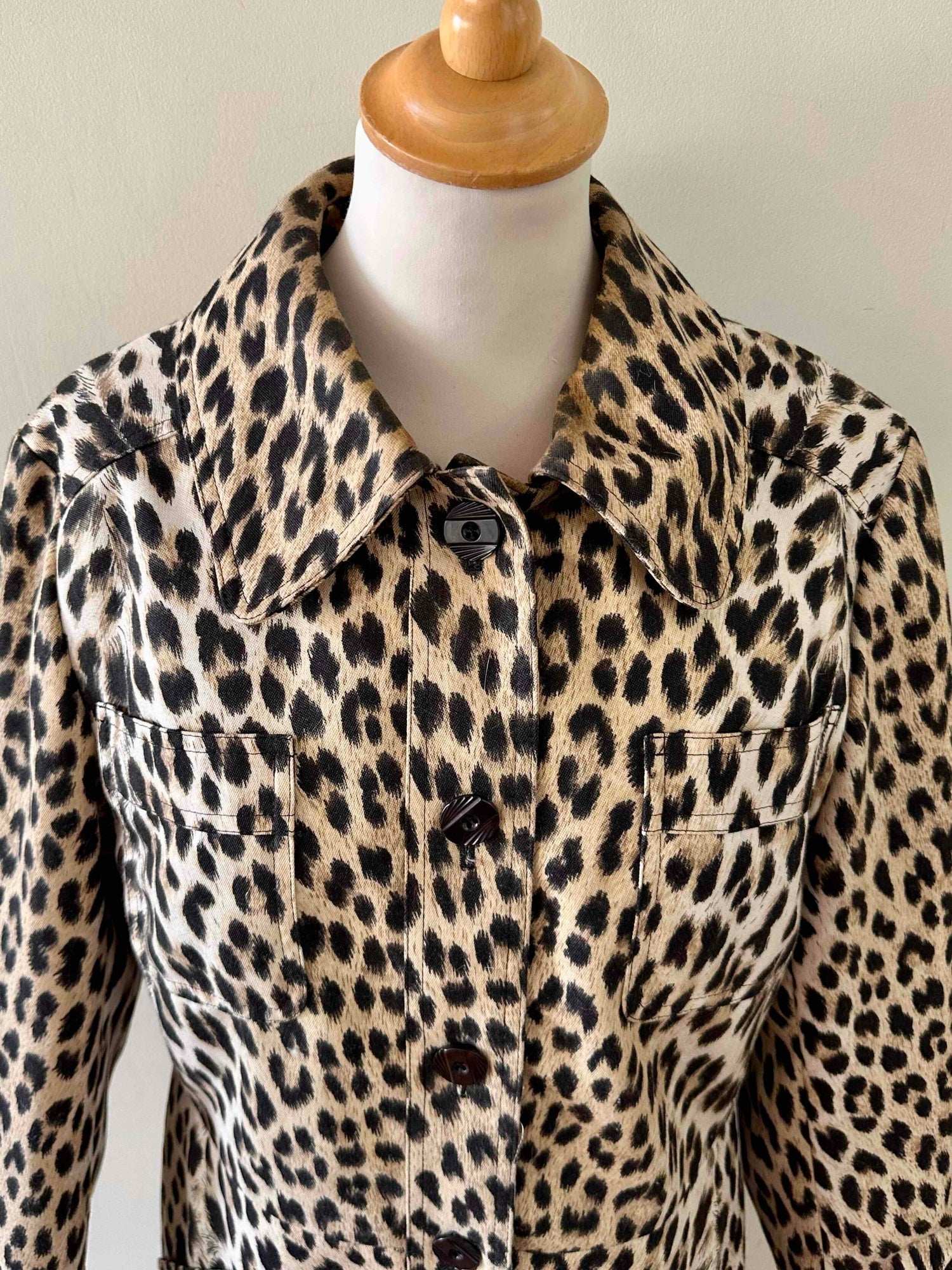 Leopard trench coat
