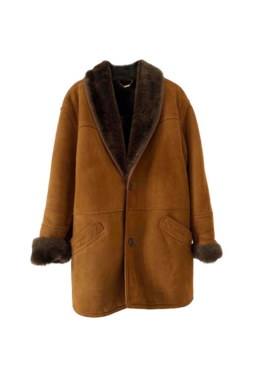 Manteau en peau lainée
