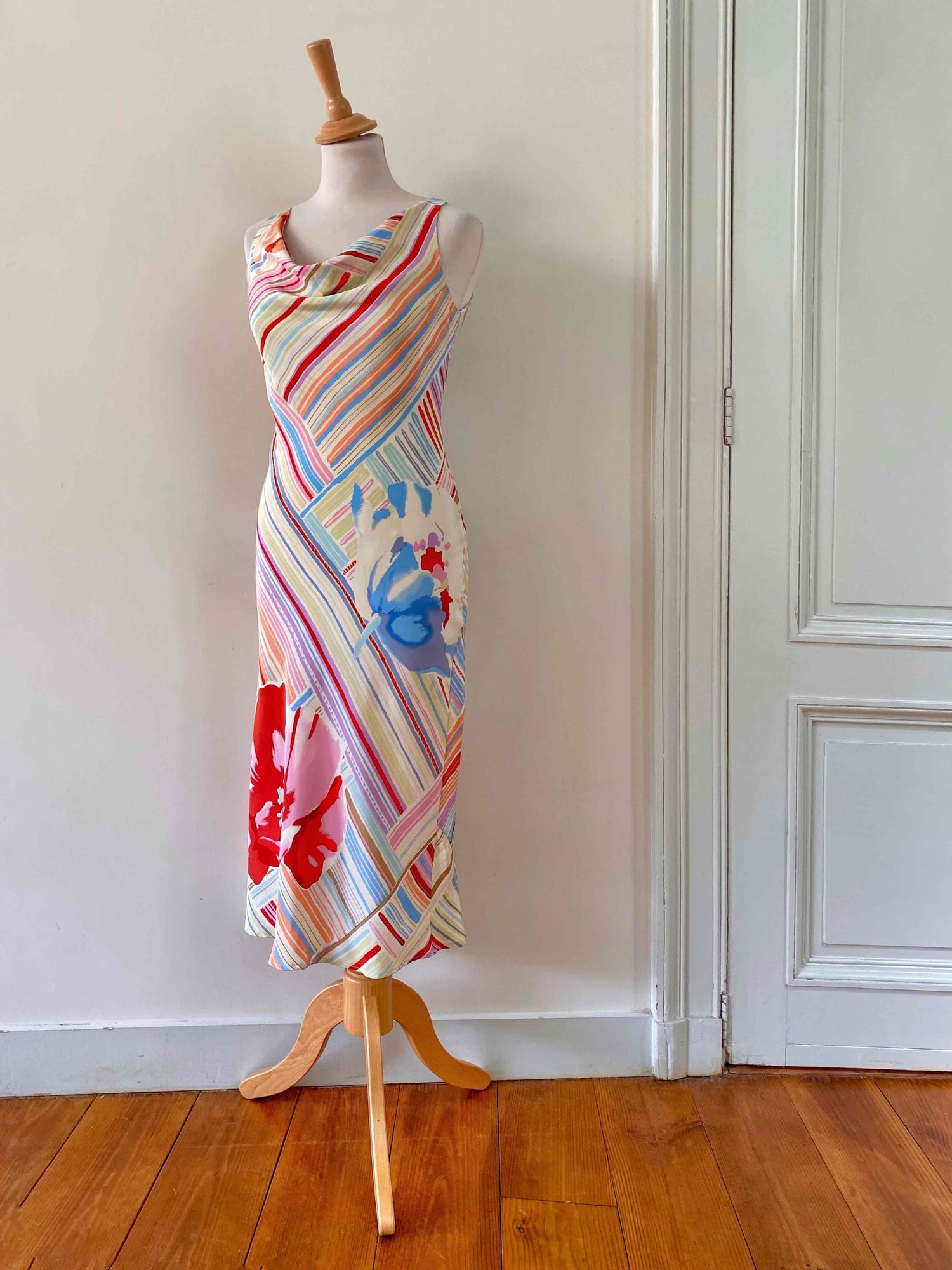 Silk midi dress