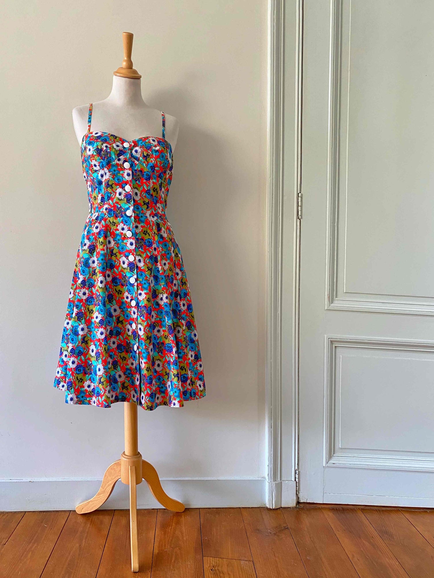 Floral bustier dress