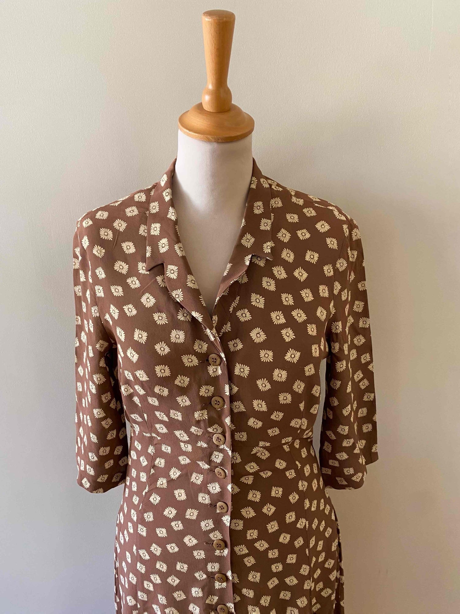 Floral print shirt dress