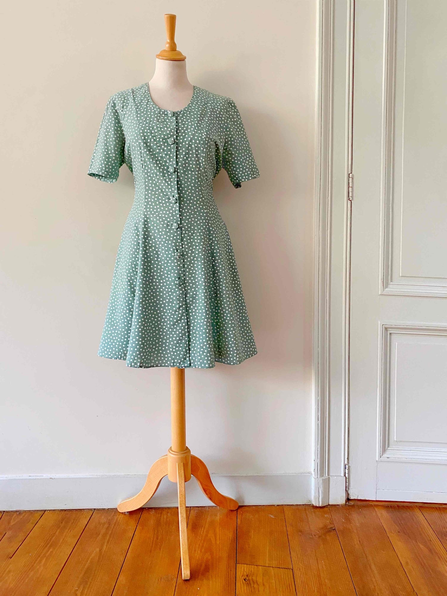 Polka dot mini dress