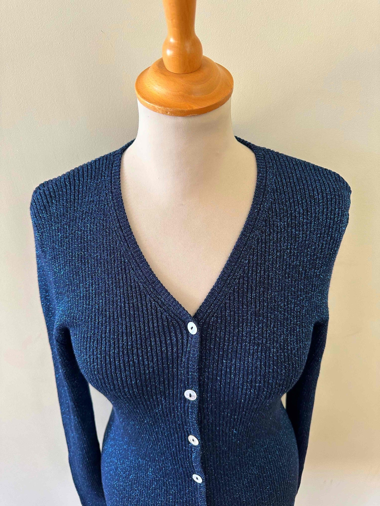 Silk and lurex cardigan