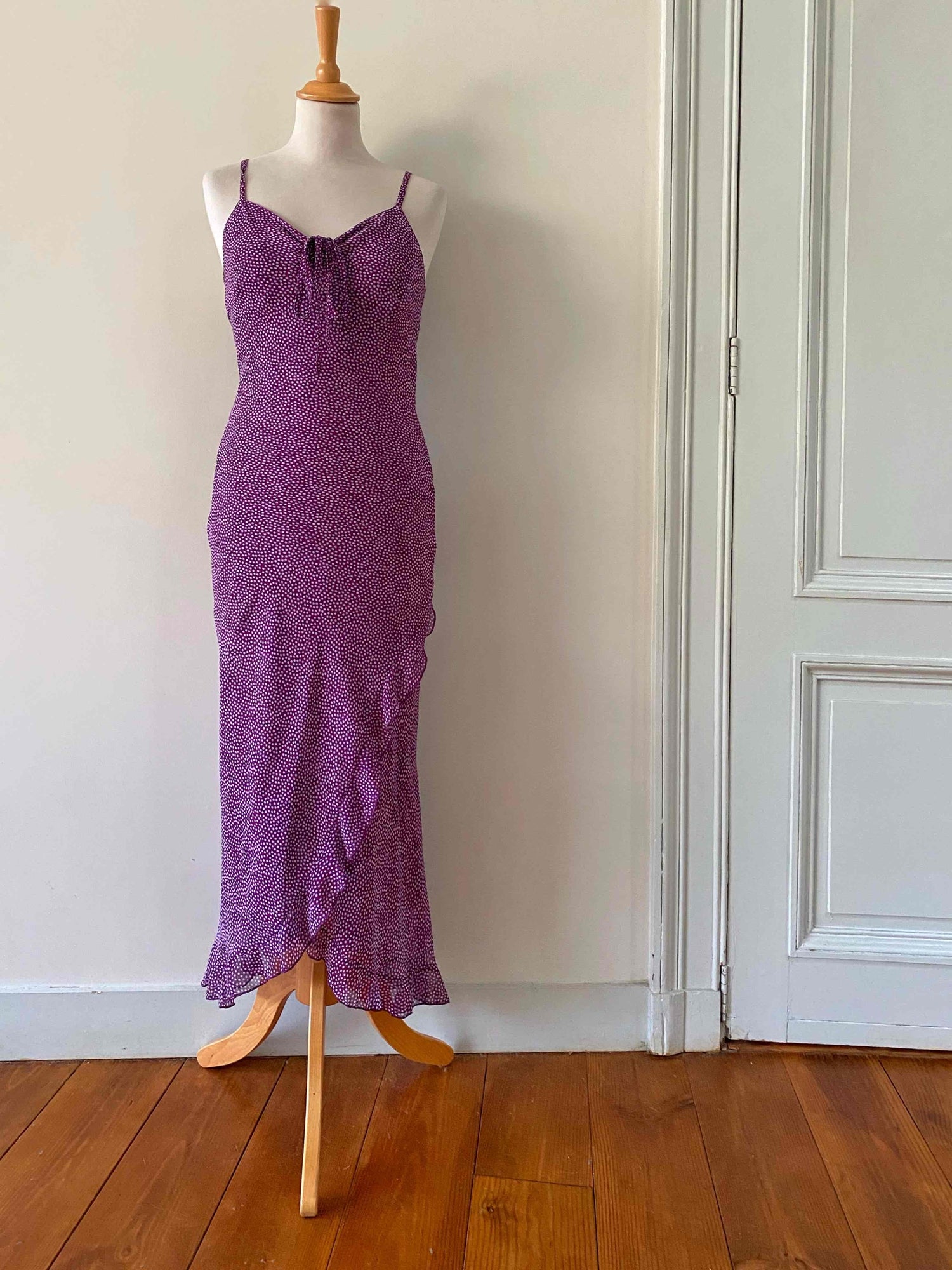 Long dress with polka dots