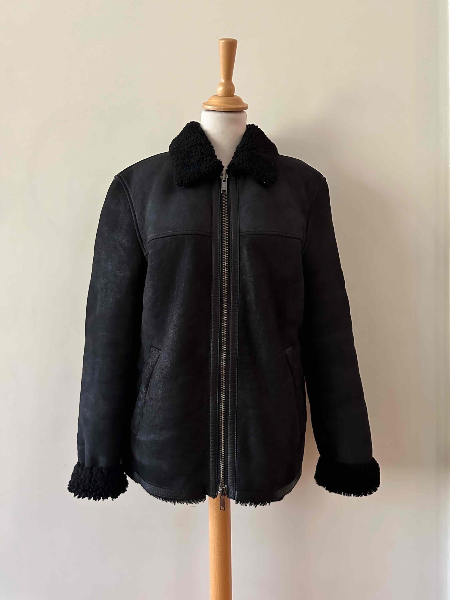 Wool-lined bomber jacket