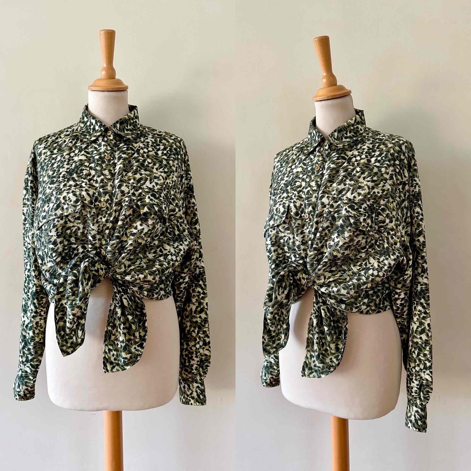 Leopard print silk shirt