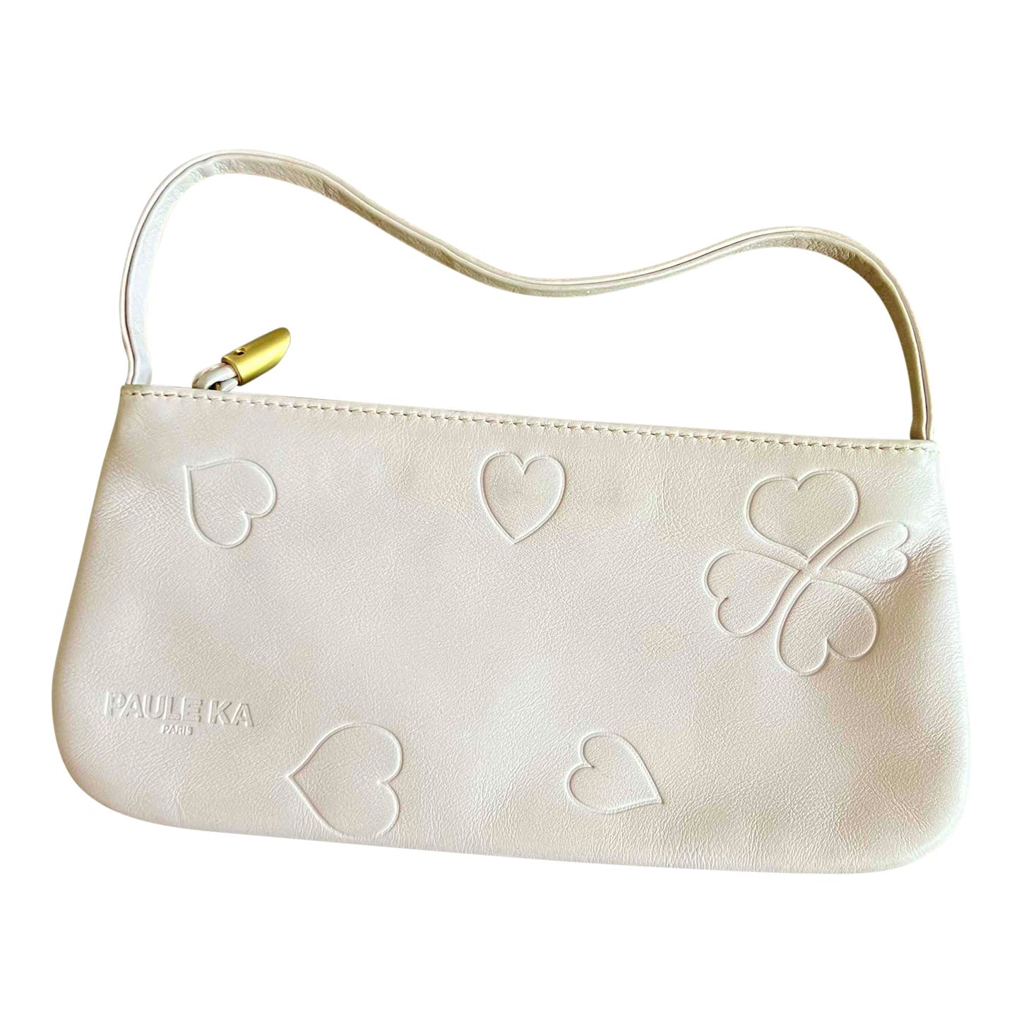 Leather baguette bag