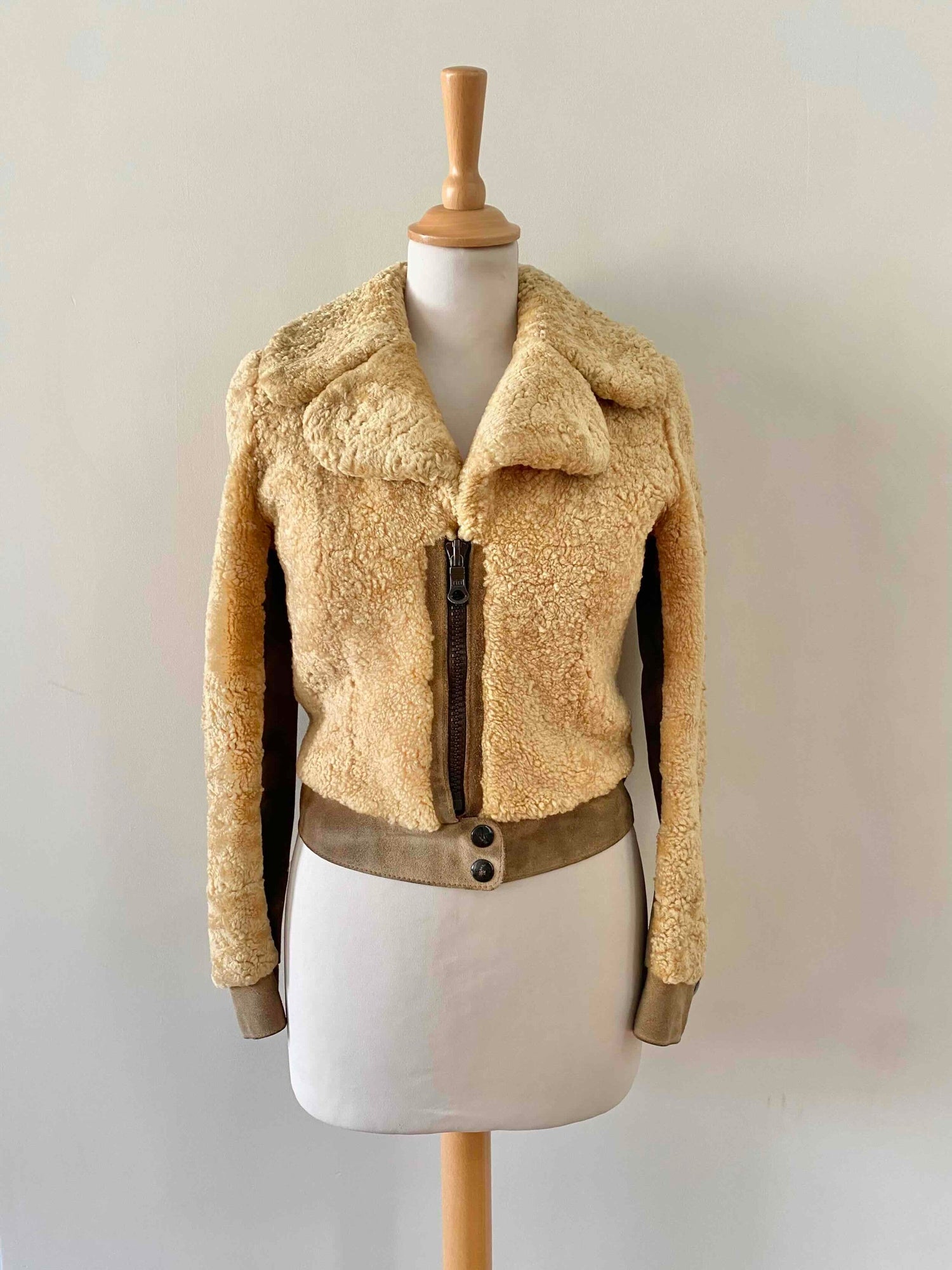 Wool-lined leather jacket