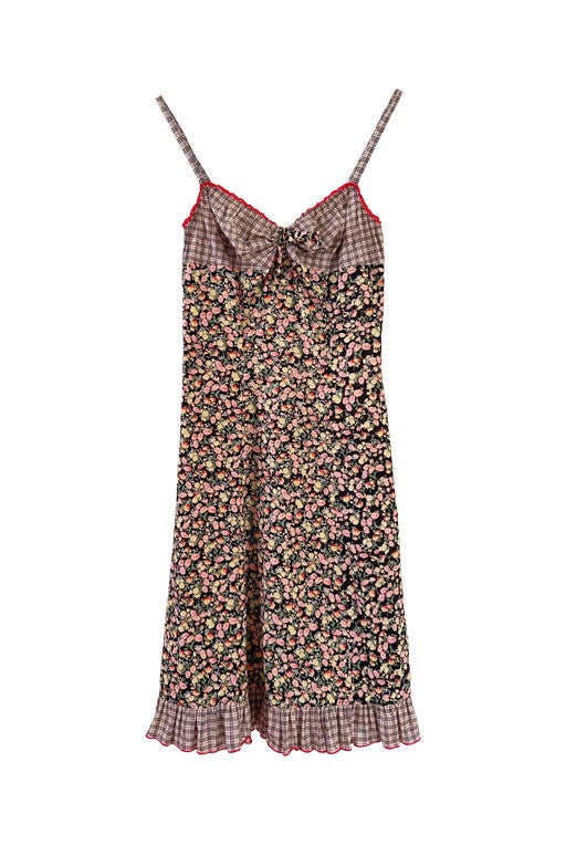 Floral and Vichy dress