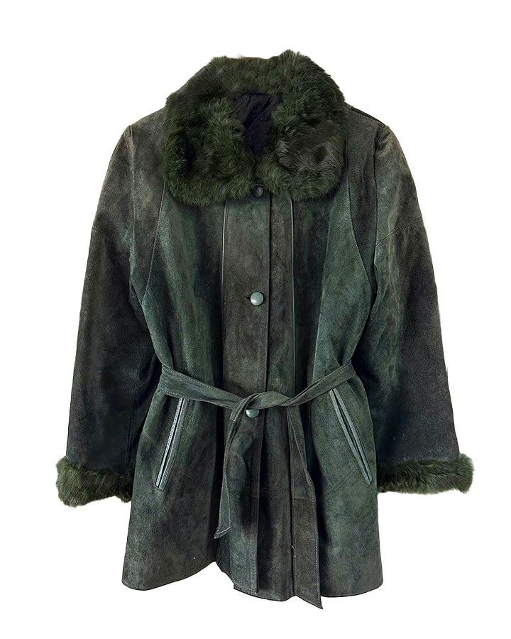 Saharienne en peau et fourrure