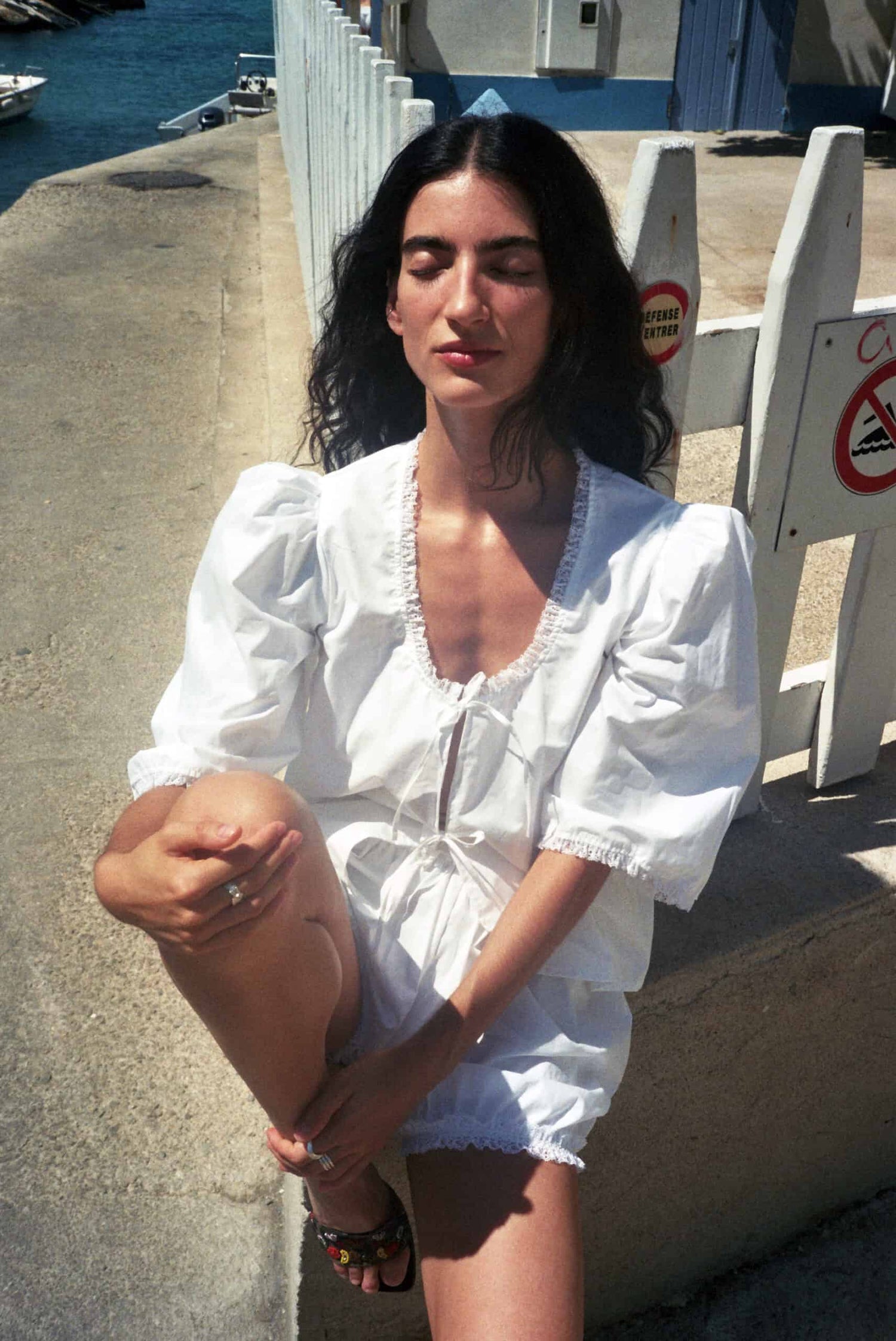 Blouse Coton Blanc Et Dentelle Agnès