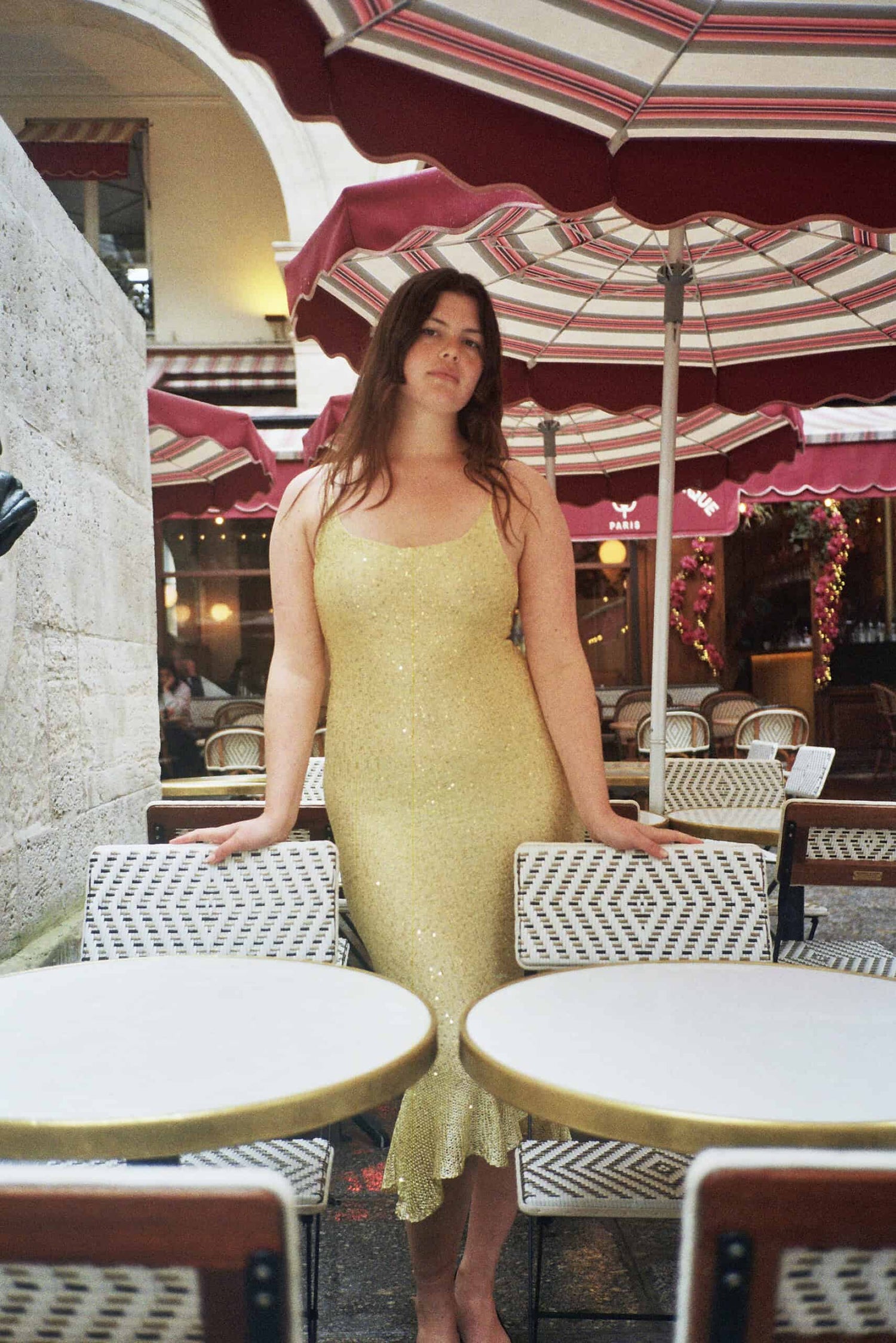 Longue Robe Sirène Dorée Tristana