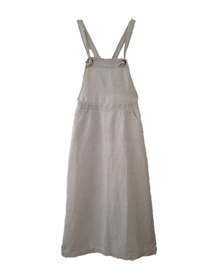 Robe salopette en lin