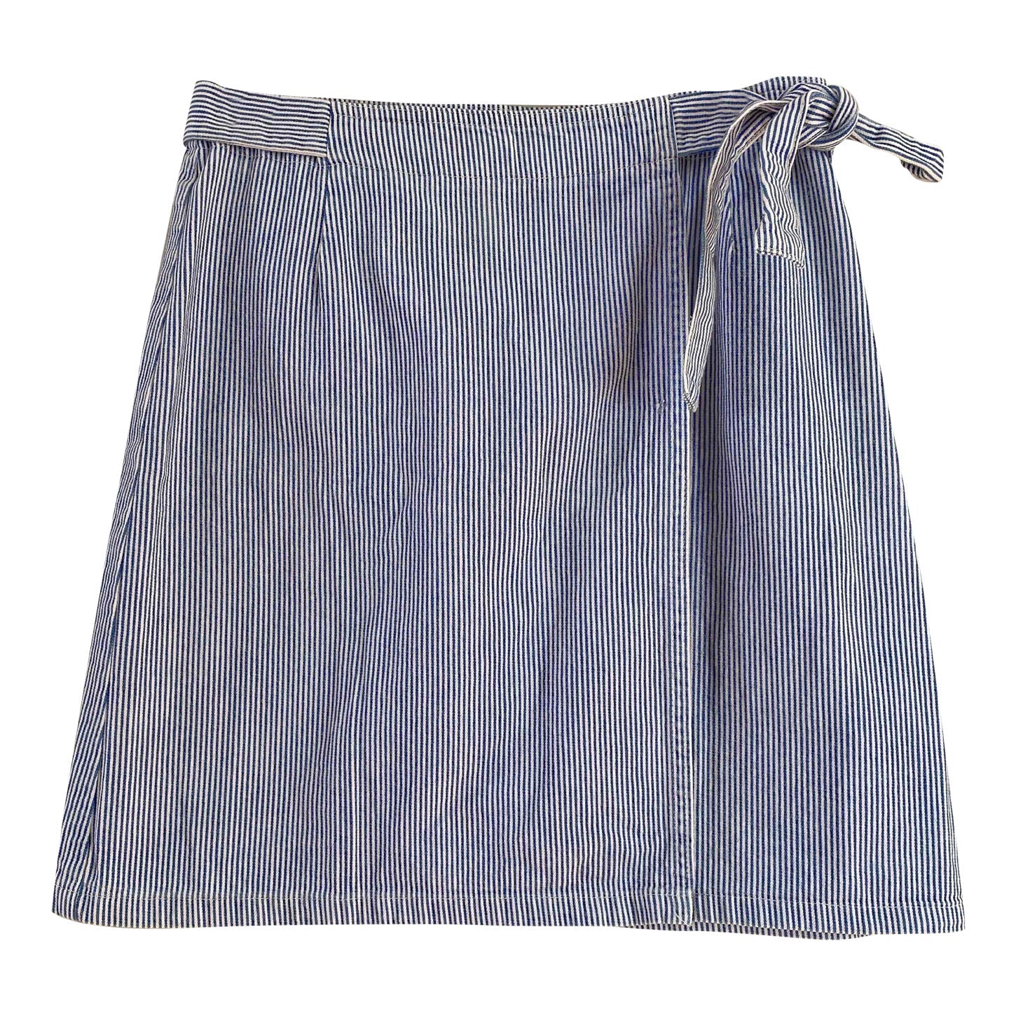 Denim wrap skirt