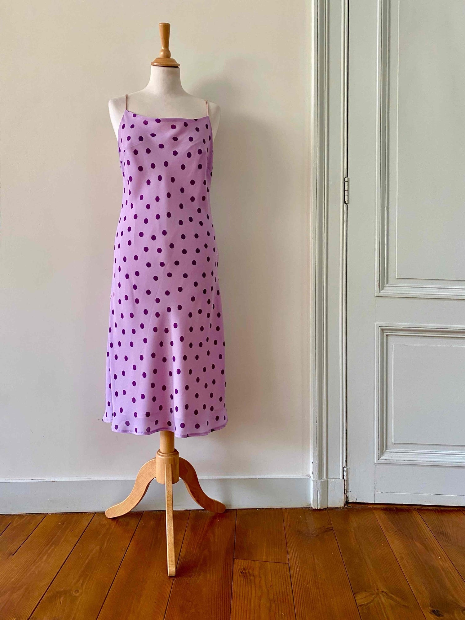 Polka dot midi dress