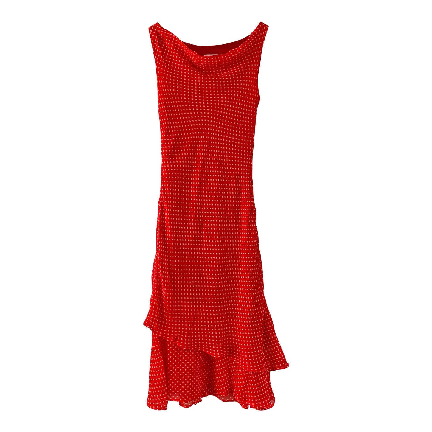 Silk polka dot dress