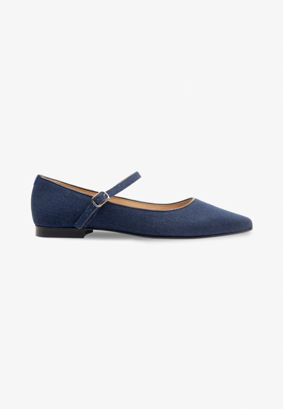 Mary Janes Pointy Dark Denim