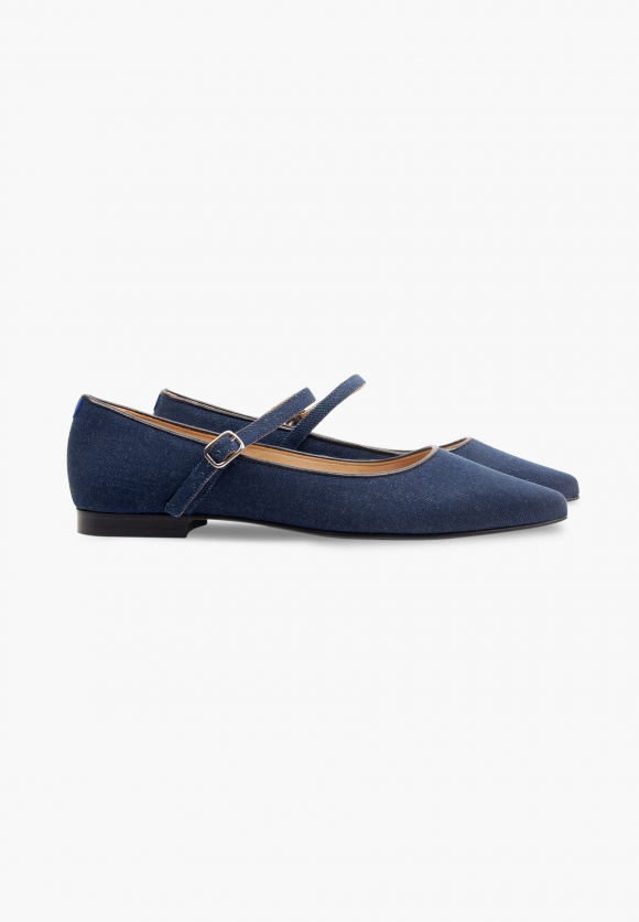 Mary Janes Pointy Dark Denim