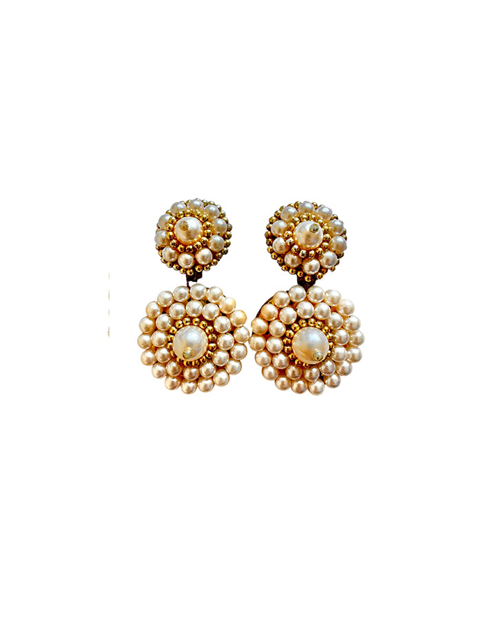 Boucles d'oreilles clips perles