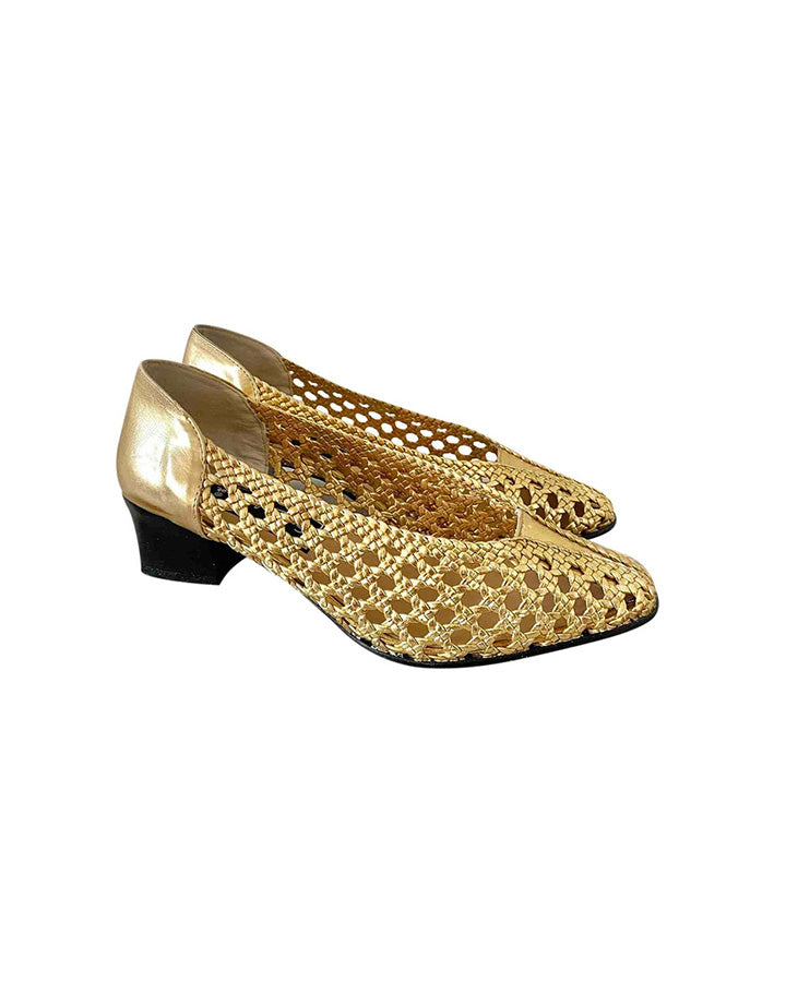 Sandales en cuir tressé