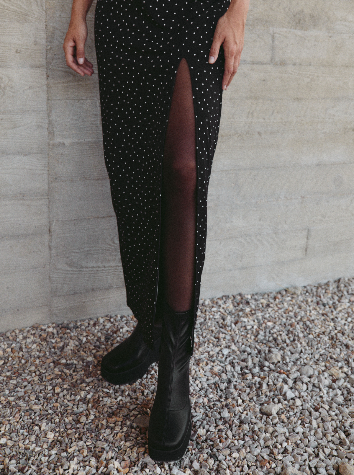 Bottines Wedgie Stretch Noire