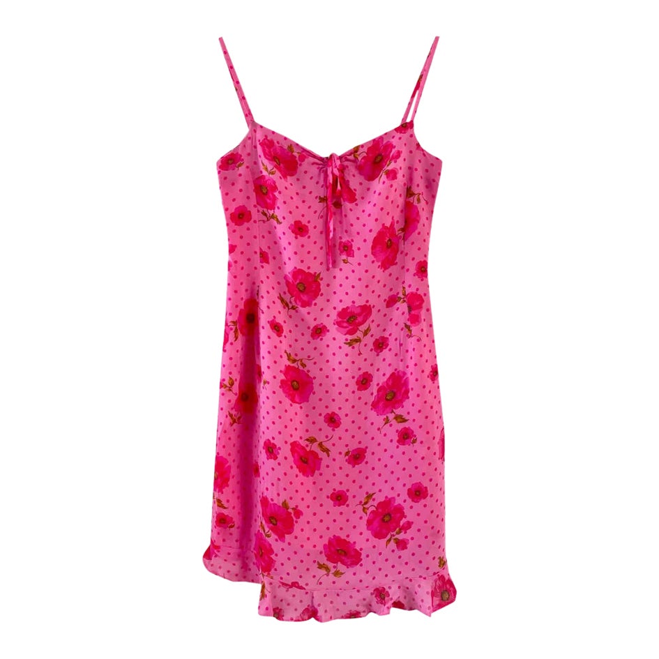 Dress with polka dots and flowers