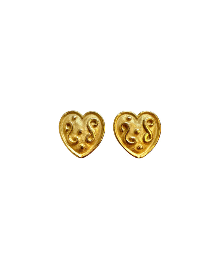 Boucles d'oreilles clips coeurs