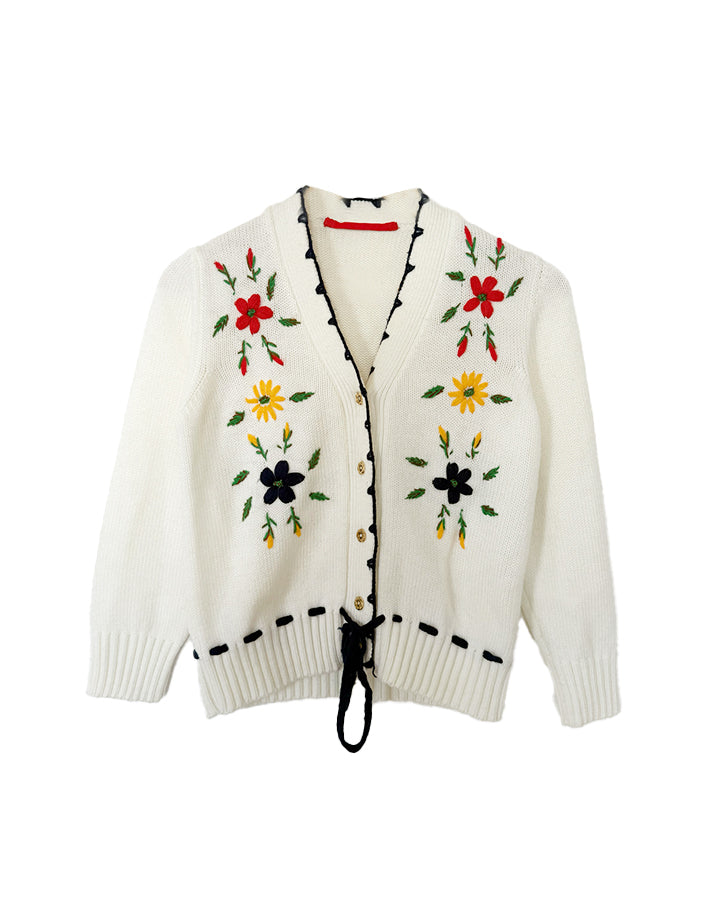 Cardigan à fleurs