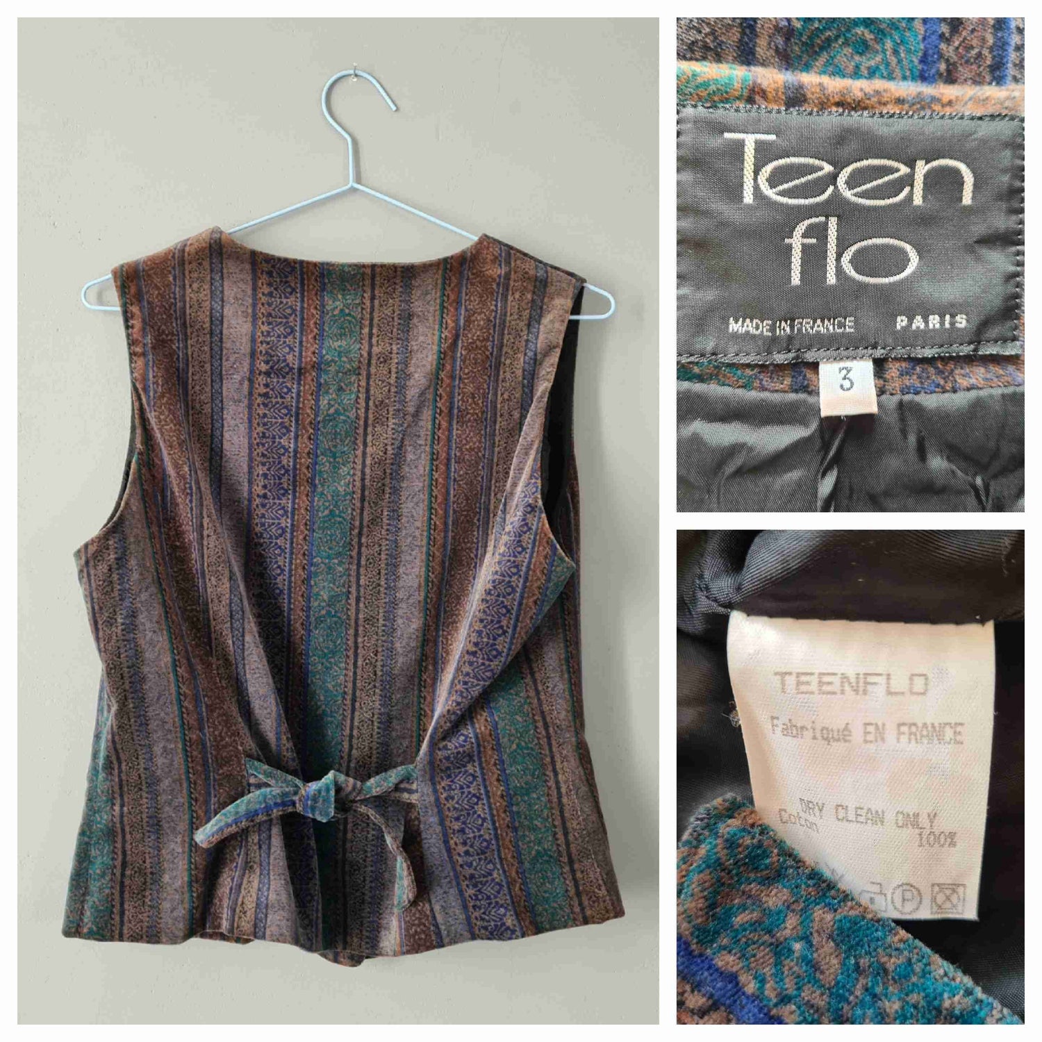 Gilet sans manche en velours