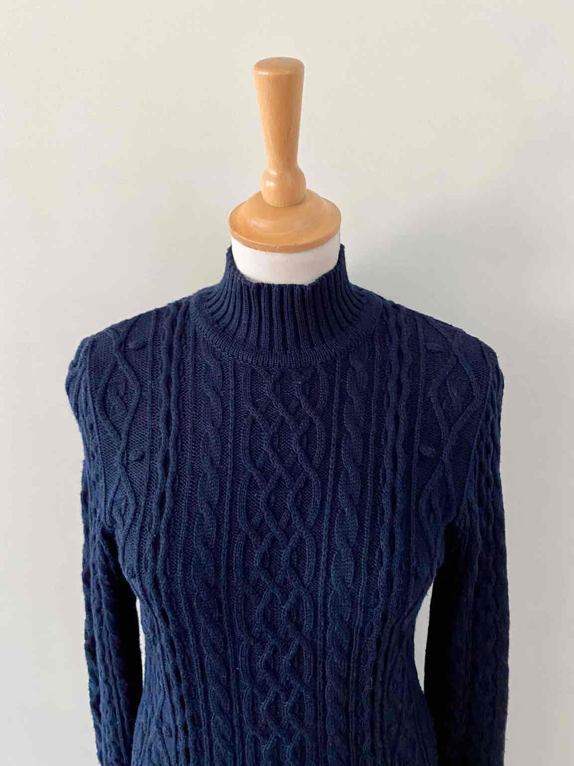 Rolled-neck dress