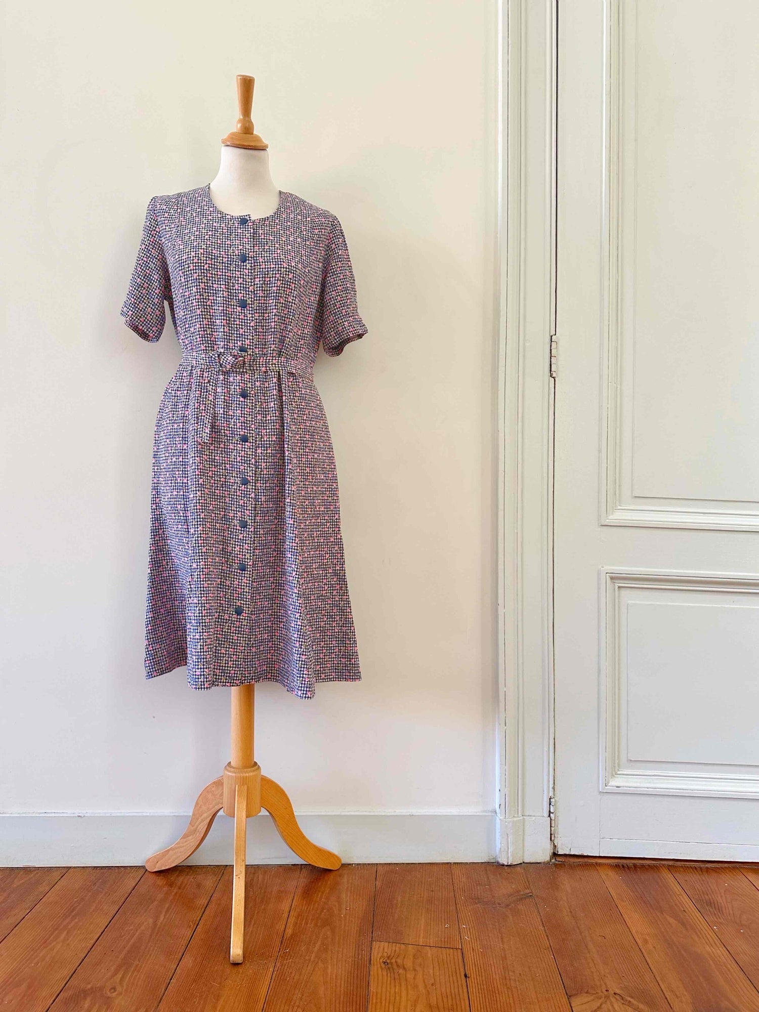 Floral Vichy dress