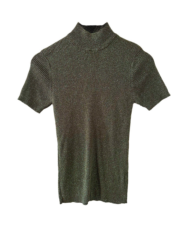 Col Roulé en soie et lurex