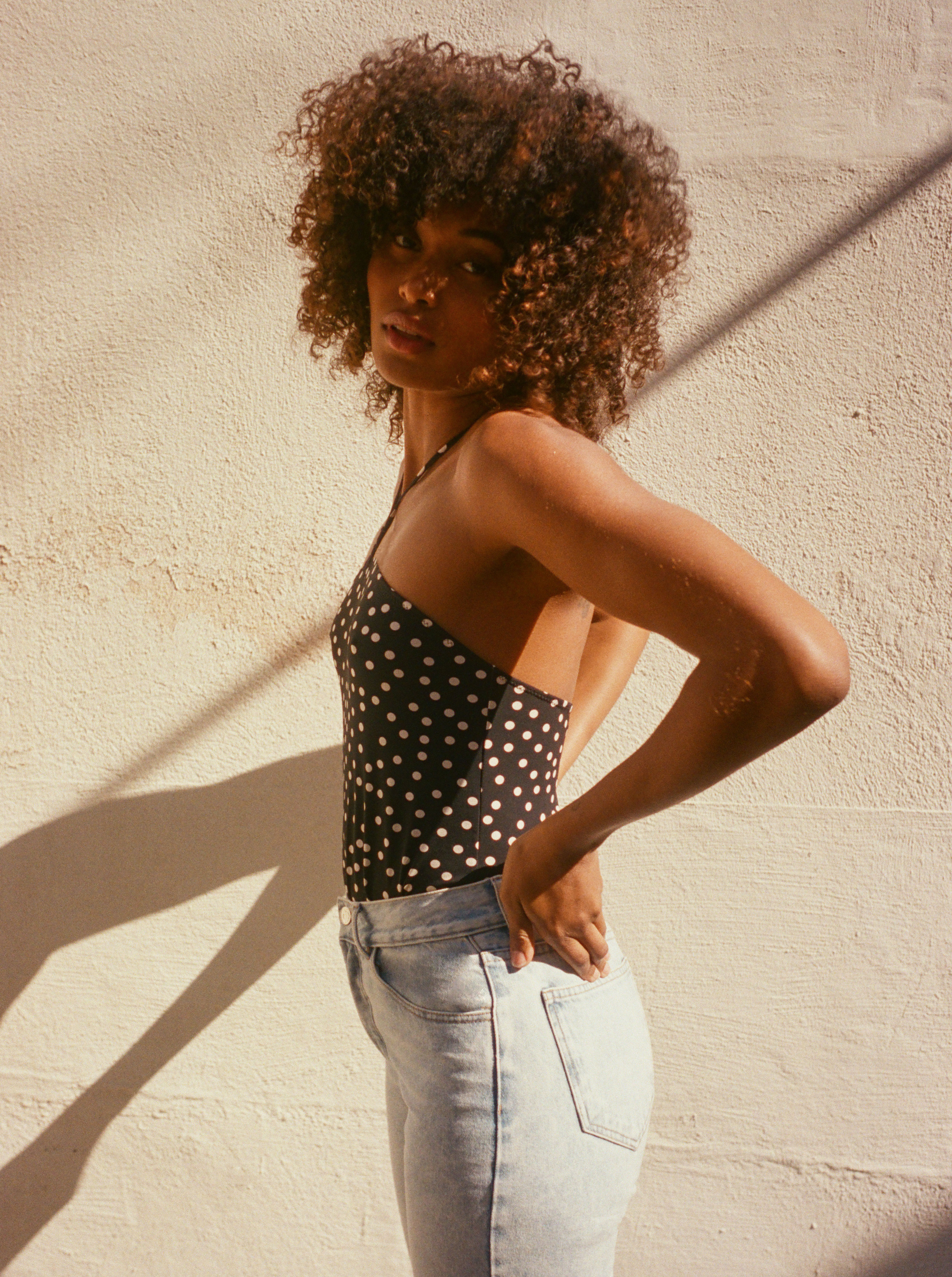 Top Capri Dots Noir et Blanc