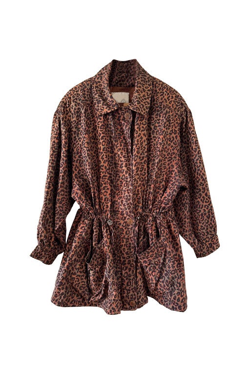 Silk Leopard Parka