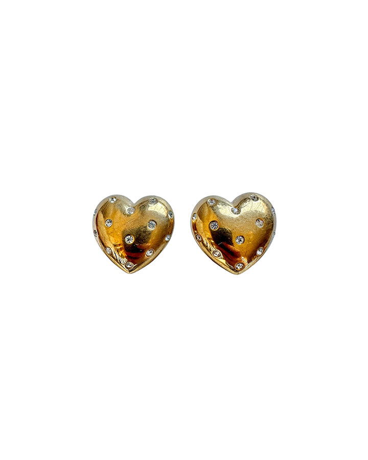 Boucles d'oreilles clips coeurs