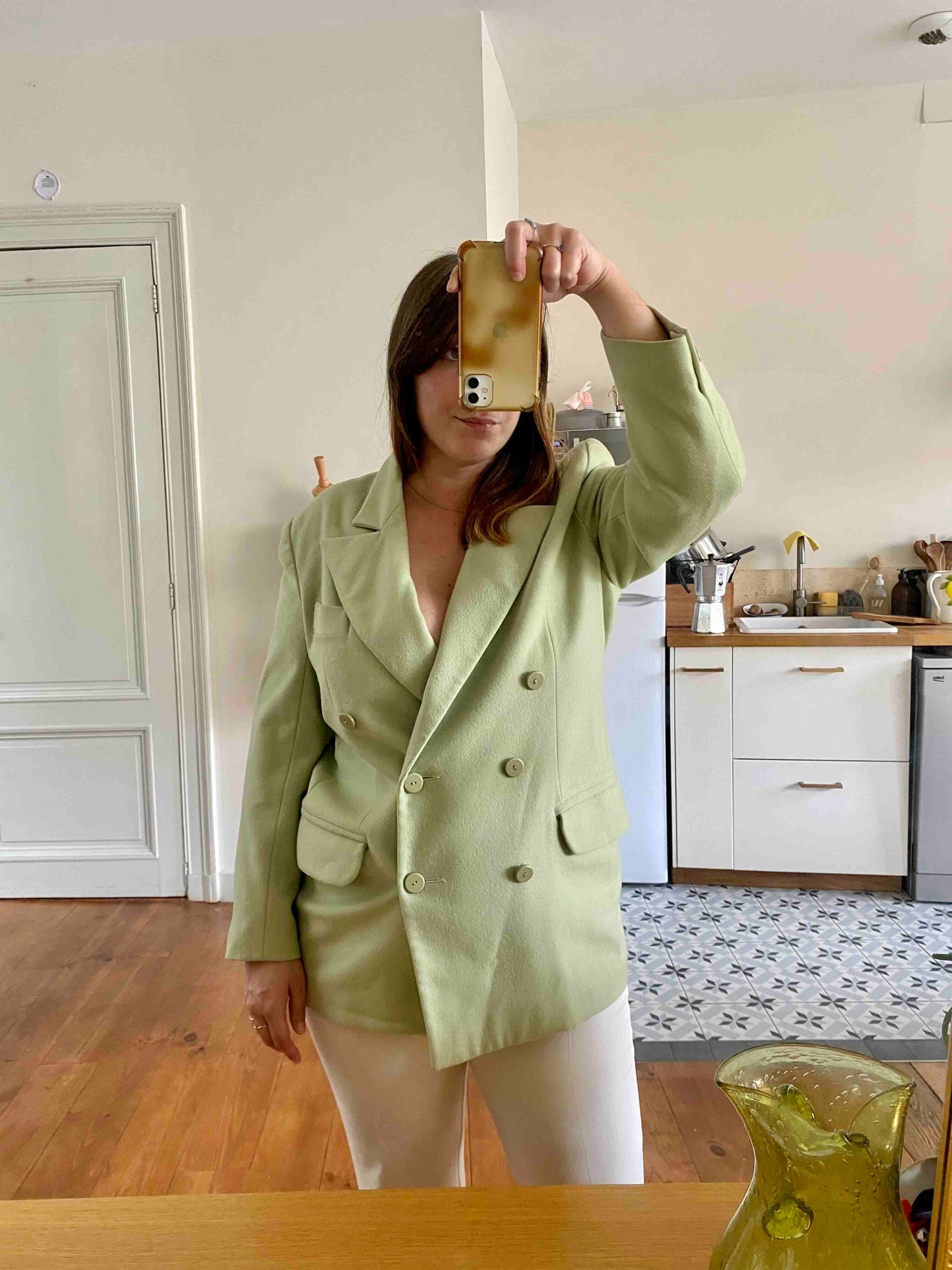 Wool and cashmere coat