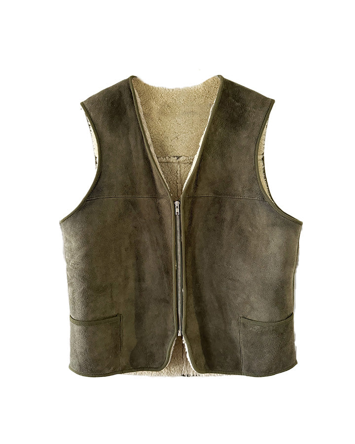 Gilet peau lainée