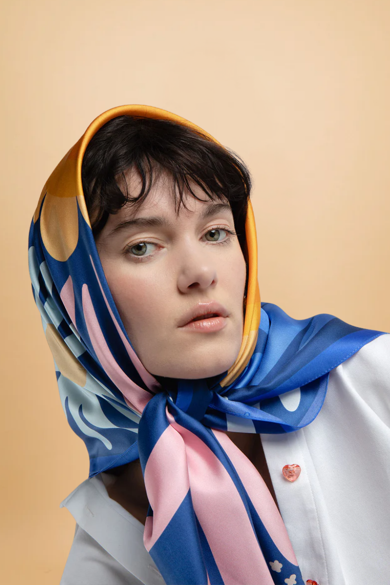 Foulard Jerry Flower 90 x 90