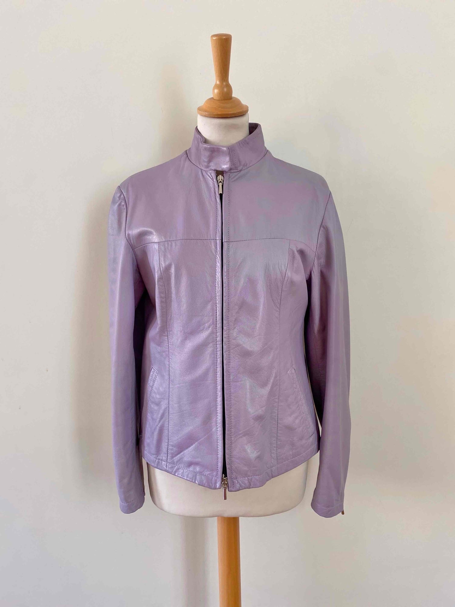 Lilac leather jacket