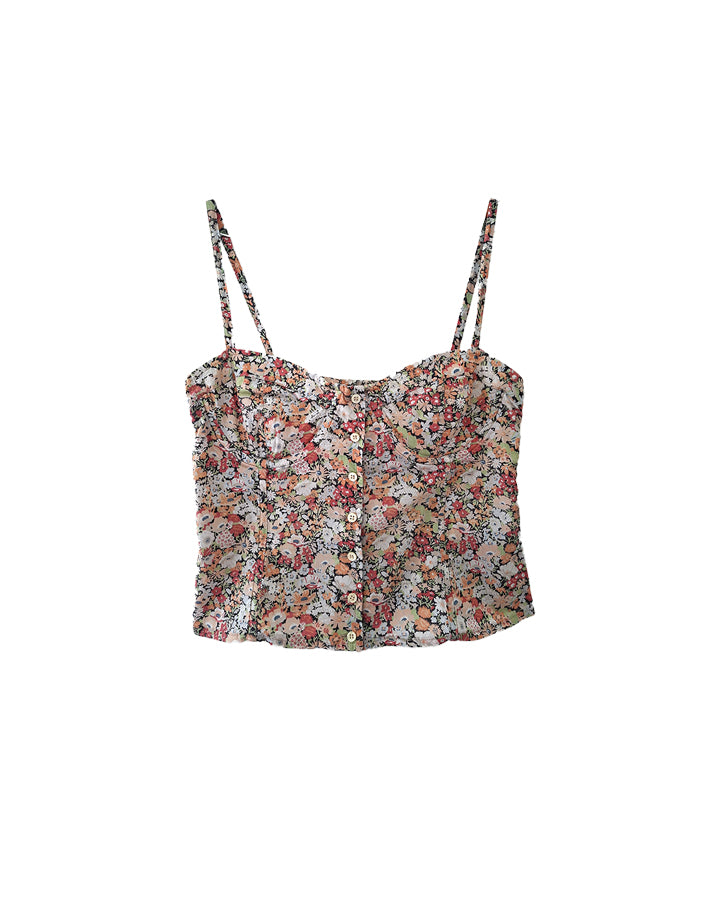 Bustier à fleurs Cacharel